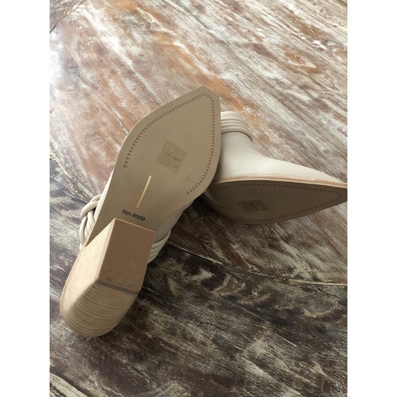 Dolce Vita Sita Mules Suede Heel Off White NEW 9 - Picture 9 of 10